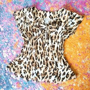 💥 Bethany Animal Print Blouse